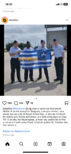 Emmanuel showing his support for his people 